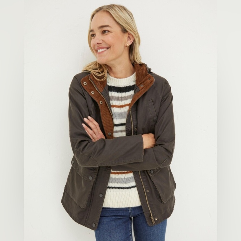 Fatface Women’s Sussex Brown Coat with Hood